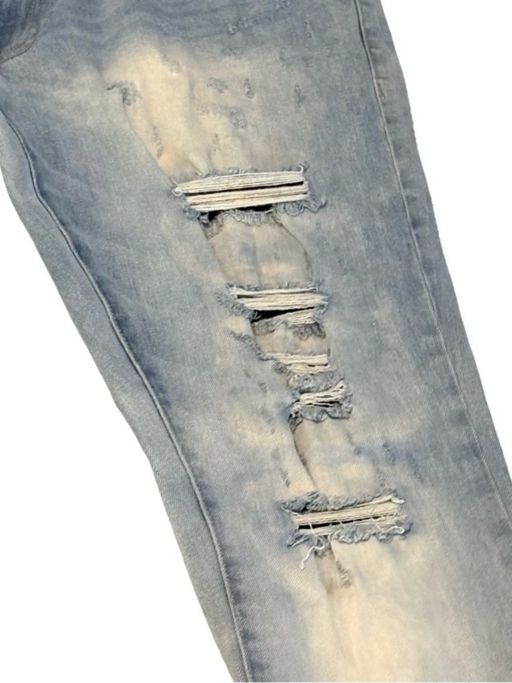 Jordan Craig Mens 36x32 Jeans Sean Slim Tapered Fit Distressed Blue Denim Ripped